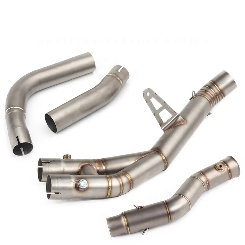 2026 CQJB Motorcycle Retrofit Mid Section Side Exhaust Pipe R1 09-14 for Ya-m--aha