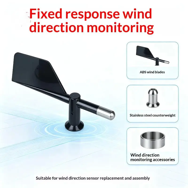 Anemometer Tail Fin Accessories For Wind Direction Indicator With High Precision Measurement Reliable Sensor Part Plastic End