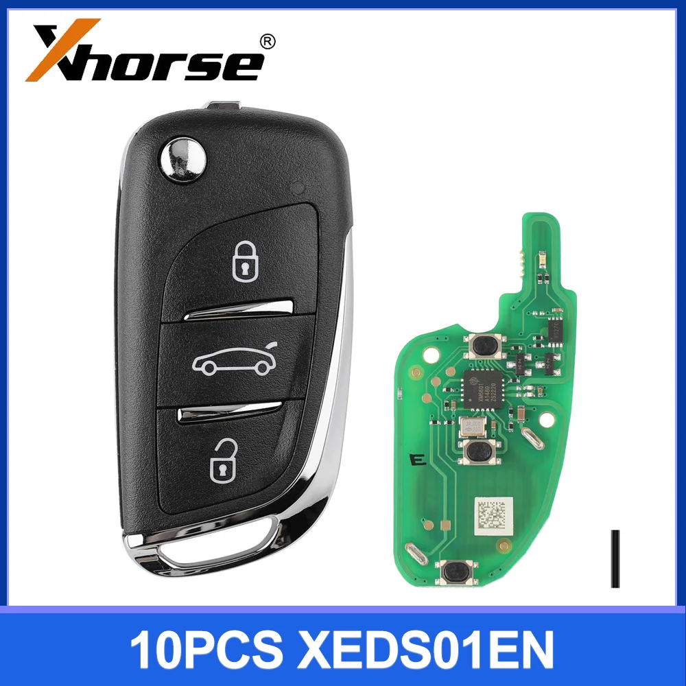 

10pcs/lot Xhorse XEDS01EN DS Style Super Remote 3 Buttons with Built-in Super Chip Transponder English Version