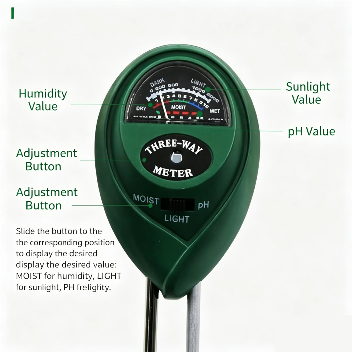 3-in-1 Bodem-pH-meter Zonlicht - Soil Ph Meter 3 In 1 Moisture Sunlight recensie en prijs