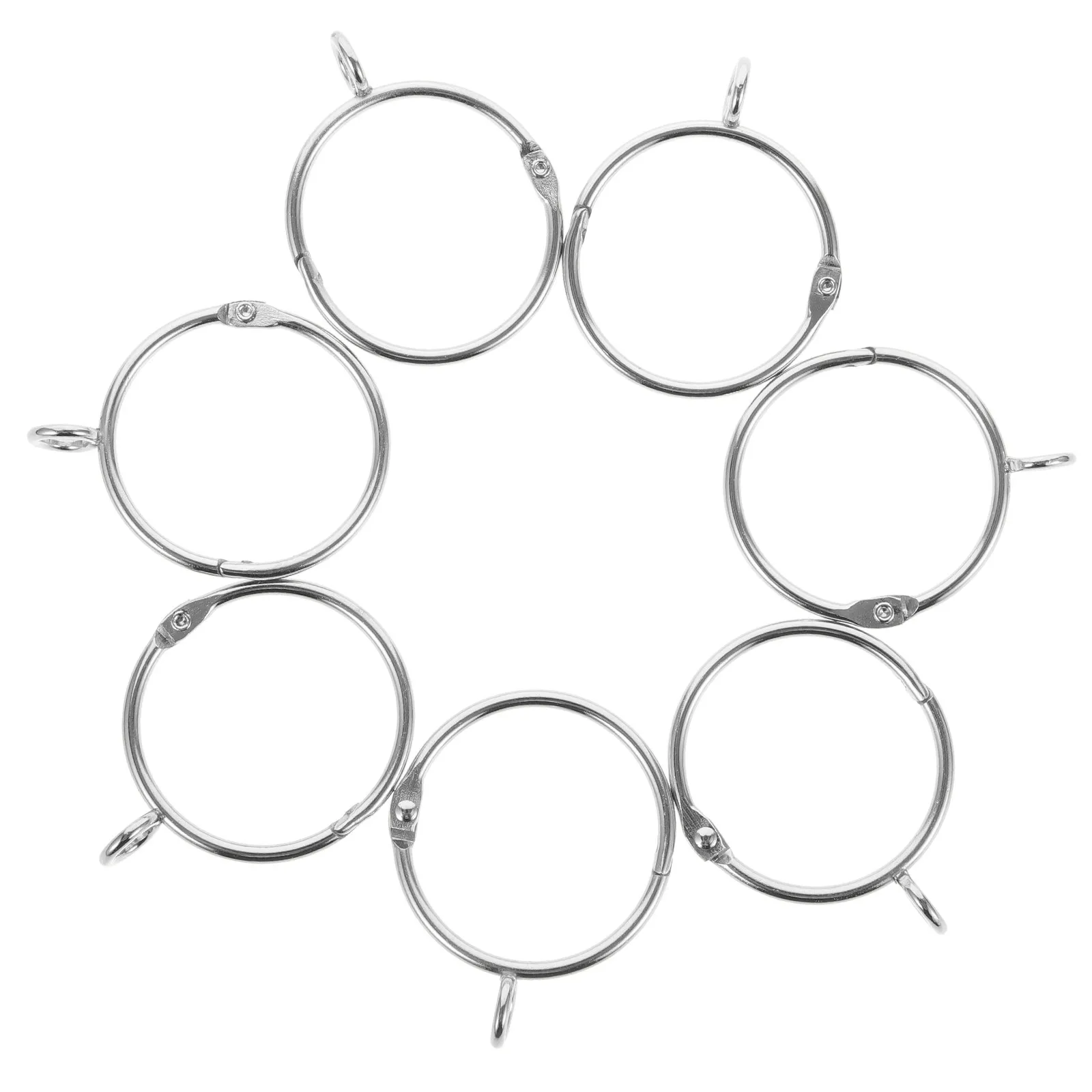 20Pcs Thickened Stainless Steel Curtain Eyelet Rings Silent Smooth Operation for Shower Bathroom Drapes Heavy Or Lightweight