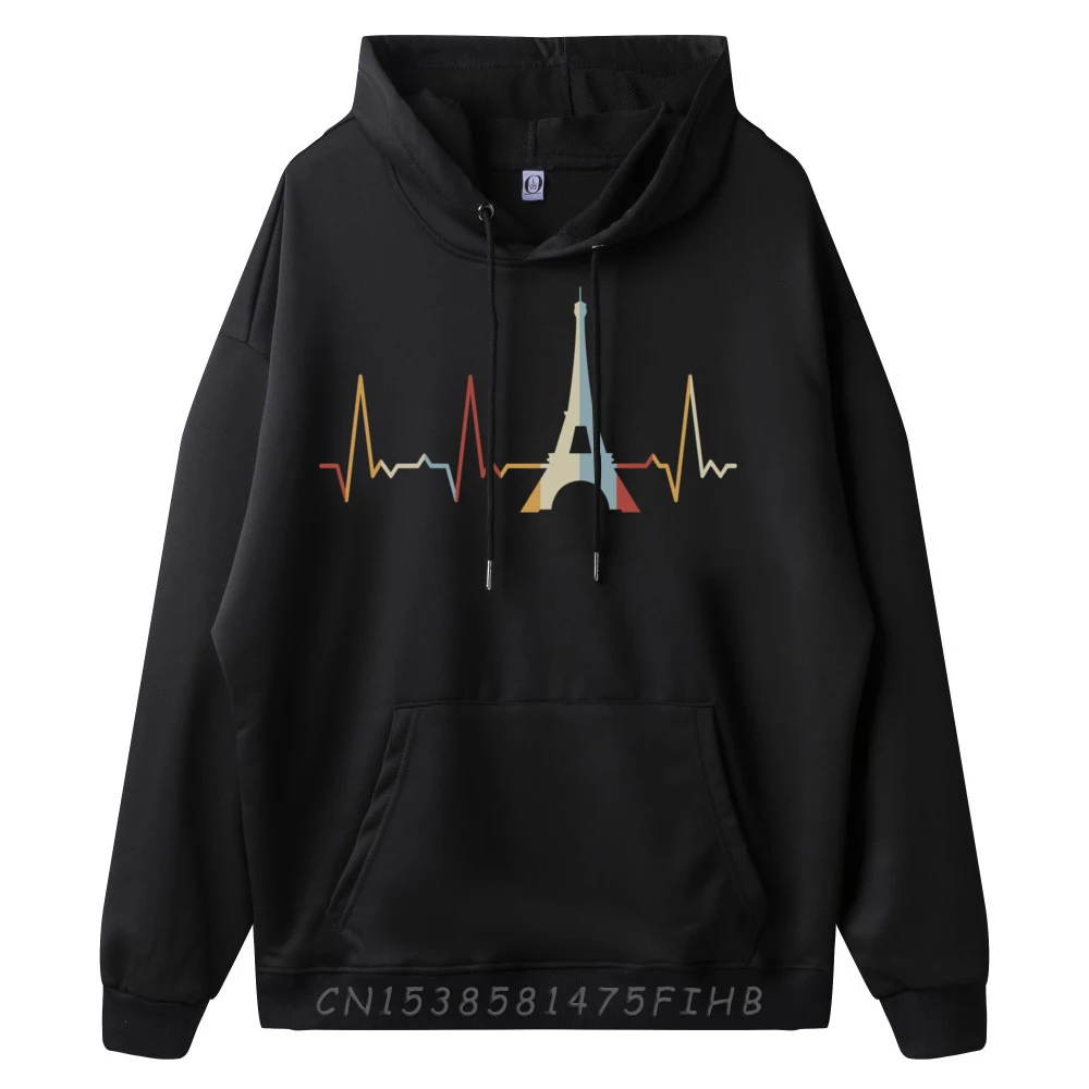 Heartbeat Eiffel Tower Graphic Tee Polyester Fiber New In Tops And Oversize Long Sleeve Cinco de Mayo