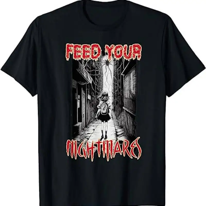 Horror Movie Fan Feed Your Nightmares Scary Halloween T Shirt Sweat Hood