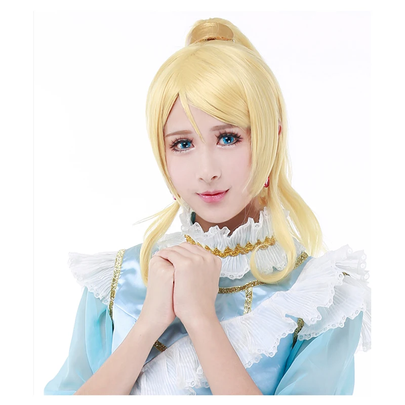 LoveLive! Love Live Cosplay Wig Eli Ayase Costume Play Adult Wigs Halloween Anime Hair +wig cap