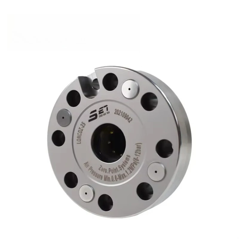 LQNCDZ-2S High Precision Zero Point Clamping System for Lathe Machine 2X1.25 KN Clamping Force Air Pressure Hardened Stainless