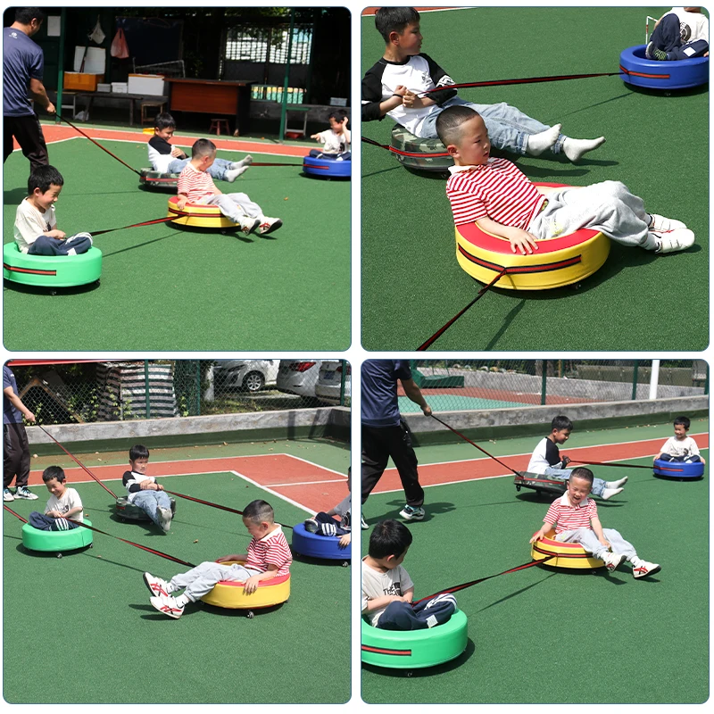 Sensory integration training equipment Hand-pulled car Scooter Soft bag Tire car Outdoor sports