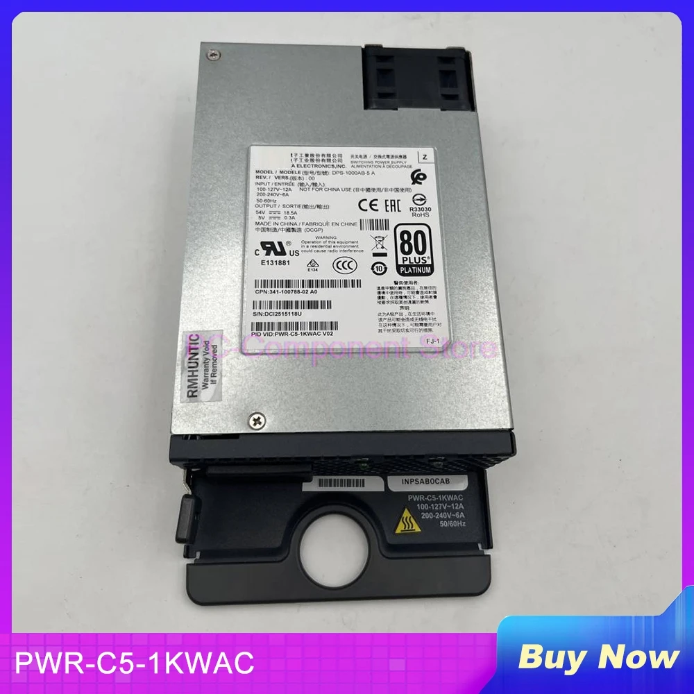 For CISCO C9200 Series Switch Power Module PWR-C5-1KWAC