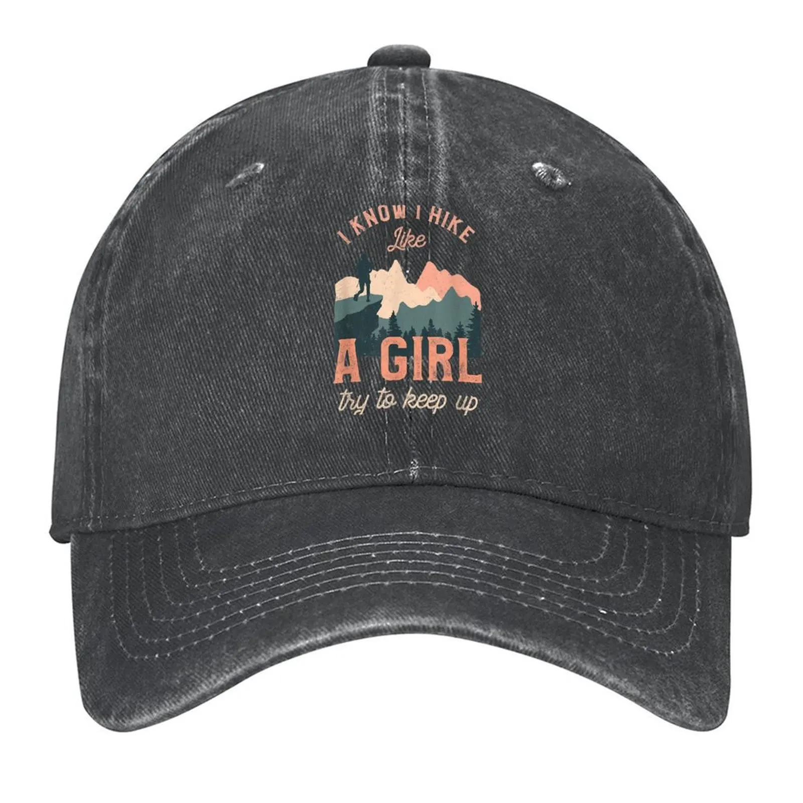 

Female Hiker Hiking I Know I Hike Like A Girl Baseball Cap hats on offer Hat Luxury Brand Visor Women's Beach Visor Men's