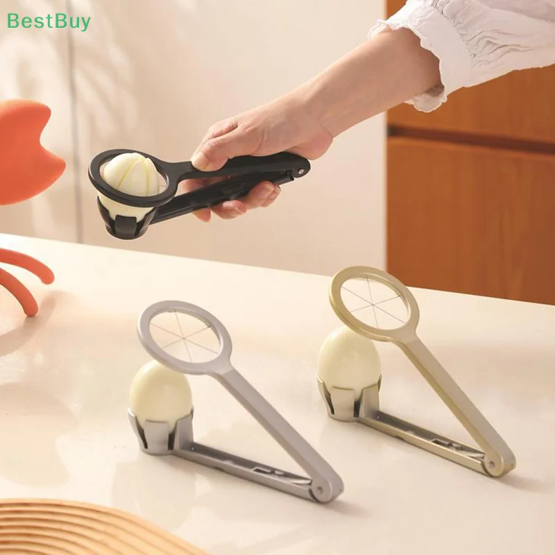 Practical Aluminum Alloy Manual Egg Cutter Portable Durable Preserved Egg Splitter Non-slip Section Divider Food Splitter Hotel