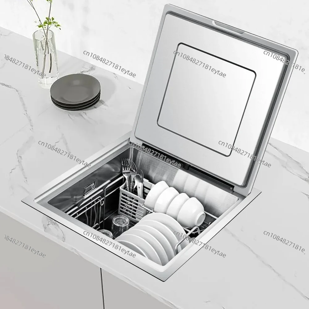 Smart kitchen sink, built-in dishwasher, air drying, washing machine, with seafood jars - household