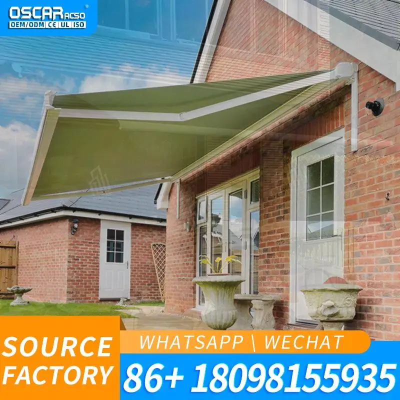 Outdoor s Sunshade Wireless Remote Control Motorized Electric Folding for Patio Garden Balcony Sun Protection Retractable Awning
