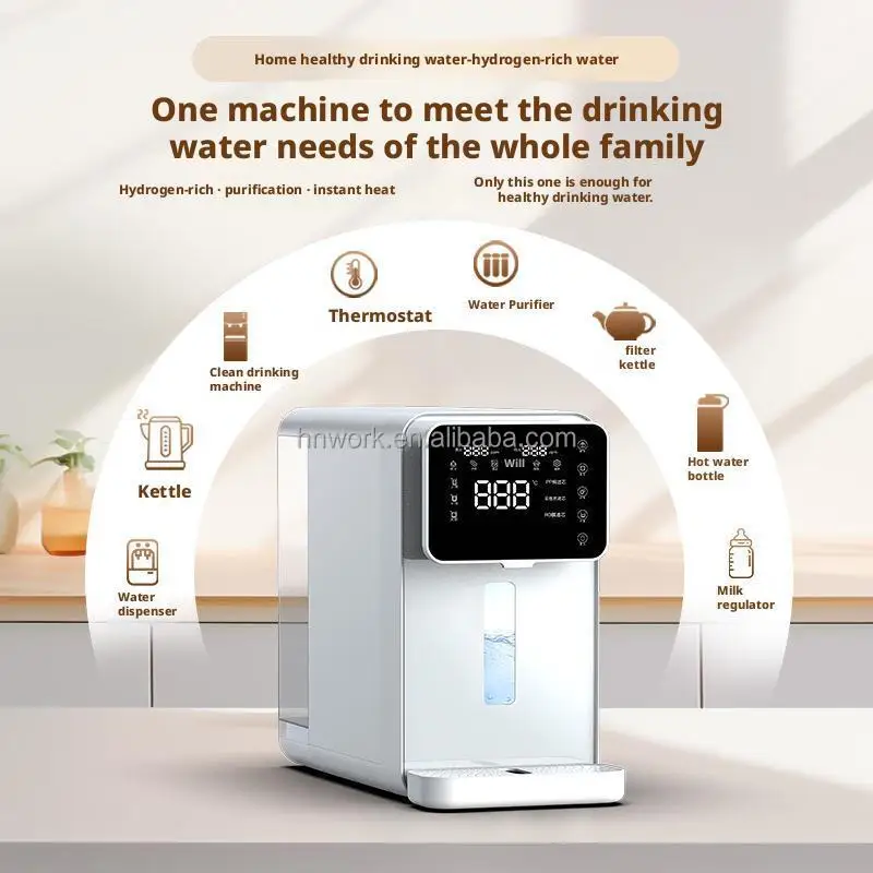 Household Fully Automatic Three-stage Filtration Reverse Osmosis Hydrogen Rich Water Dispenser