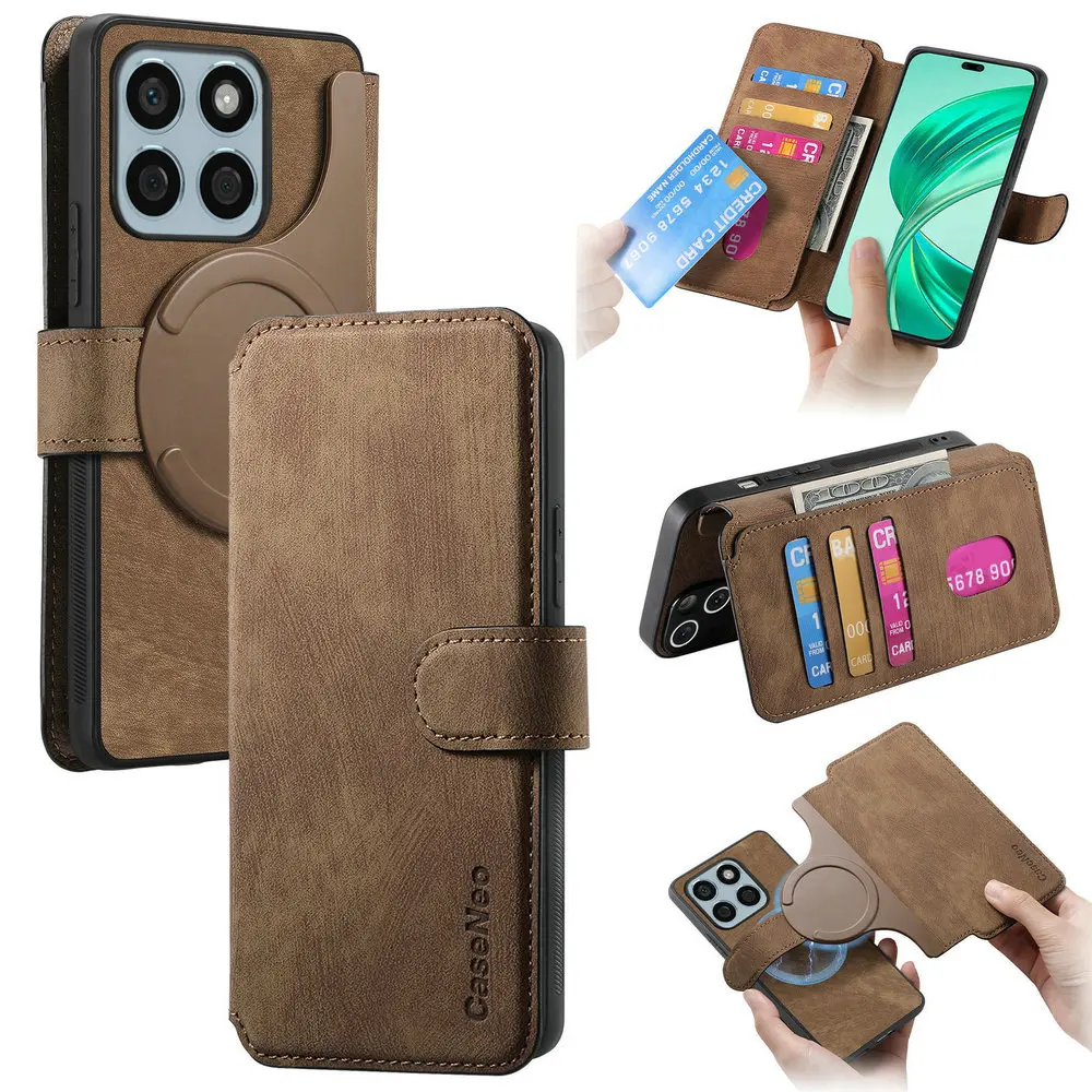 

Роскошный чехол для Motorola Edge 60 Fusion Leather 2IN1, съемный Moto G34 G35 G55 G75 G85 Edge 60S Edge50 Neo 50 Pro Ultra Cover