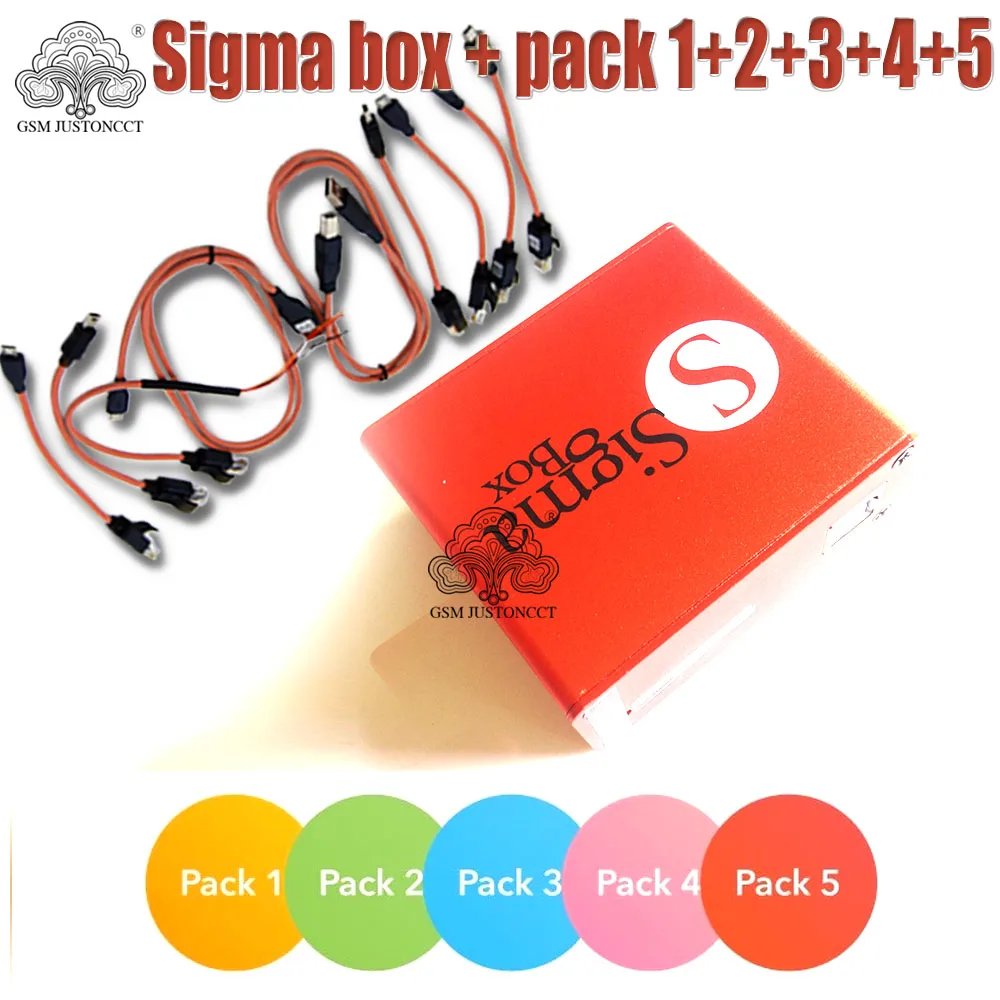 2026 Newest Original Sigma Plus Box With 9 Cable With Activation Pack1+Pack2+Pack3 + Pack4 +Pack5