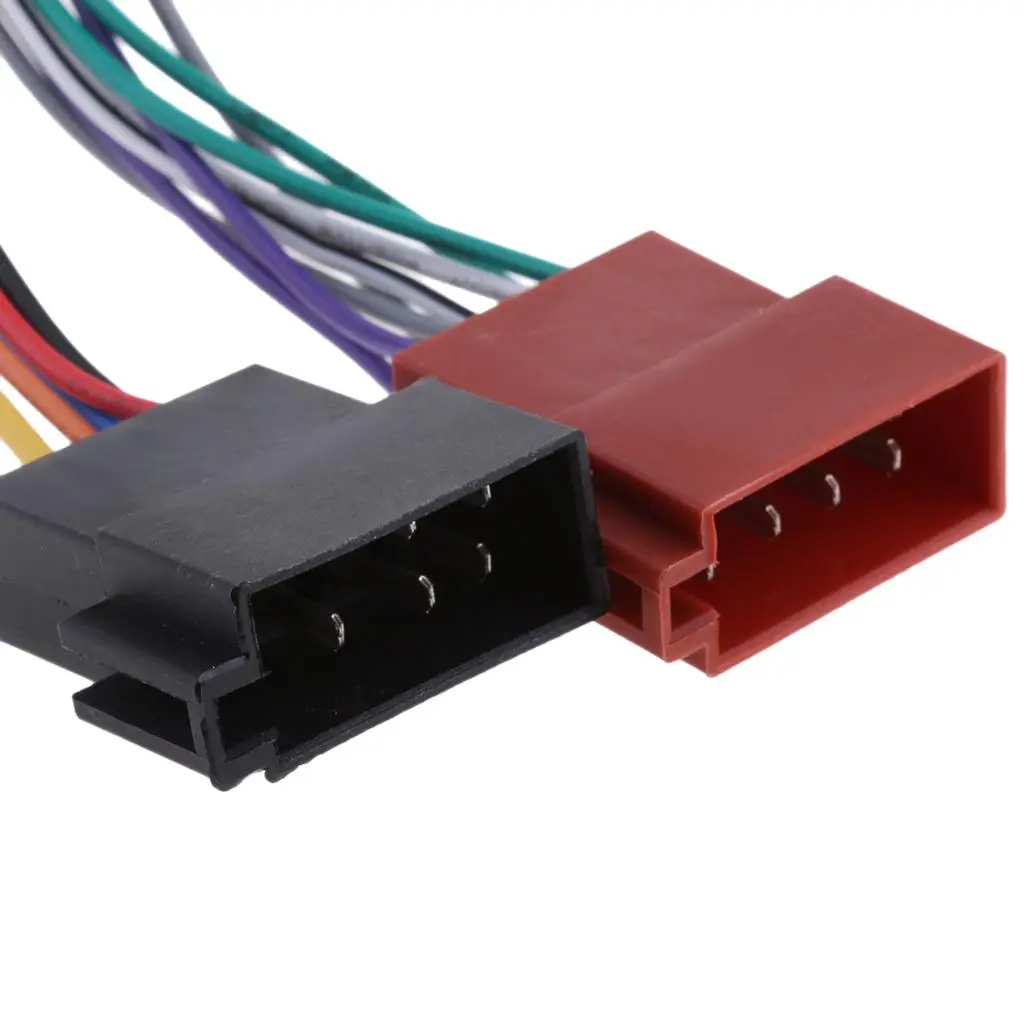 Universal Car Audio Harness Adapter 16 Pin ISO Wire Cable Replacement for Automotive Radio Connection