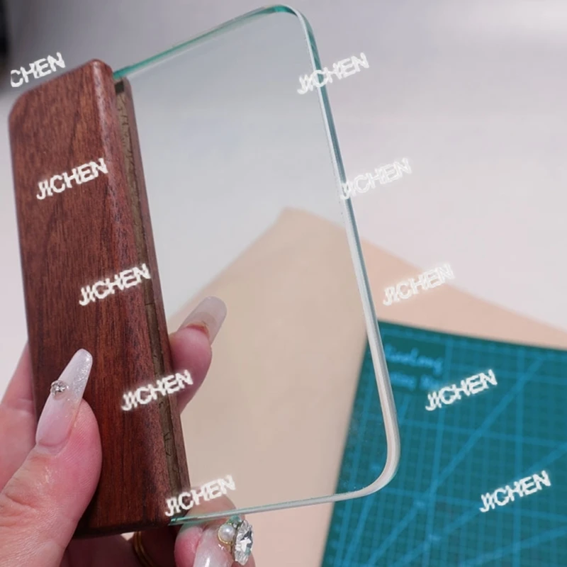 

Neu Glass Slicker For Burnishing Leather Crafting Tool Practical Glass Scraper