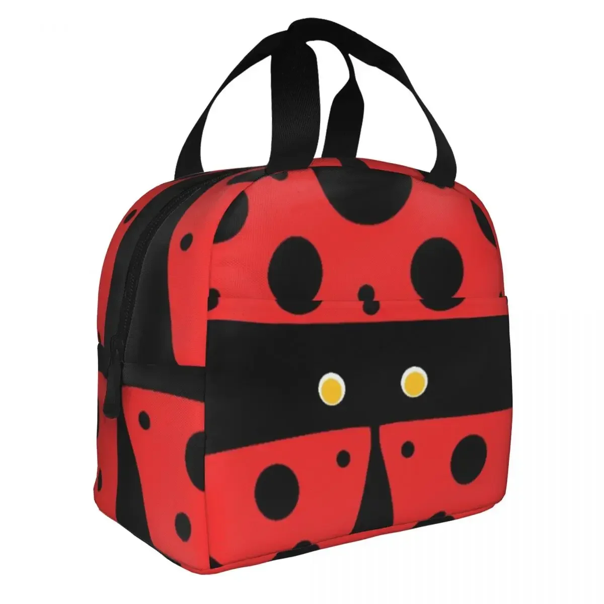 1 Pcs Fresh Cooler Bag Lunch Box Women Convenient Lunch Bag Waterproof Kawaii Ladybug Pattern Food Bag For Work Keep Warm