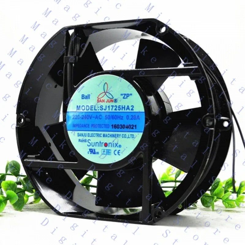 H  1 PCS FOR SANJU Fan SJ1751HA2 AC 220V 172*150*51 2 Wire Aluminum frame fan