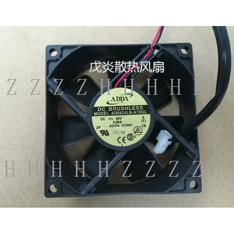 

Вентилятор охлаждения ADDA AD0824LB-A70GL DC24V 0.09A, 80*80*25мм, 2-контактный, 1 шт.