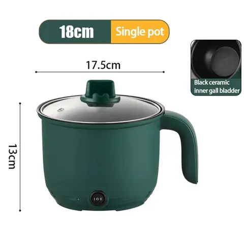 1,5L Mini Hemkokningskastrull 1-2 Personer Multifunktionell Elektrisk Non-stick Riskokare Enkel/Dubbel HotPot Ångkokare Hushållsapparater 10 best sales rais-kokare - №1
