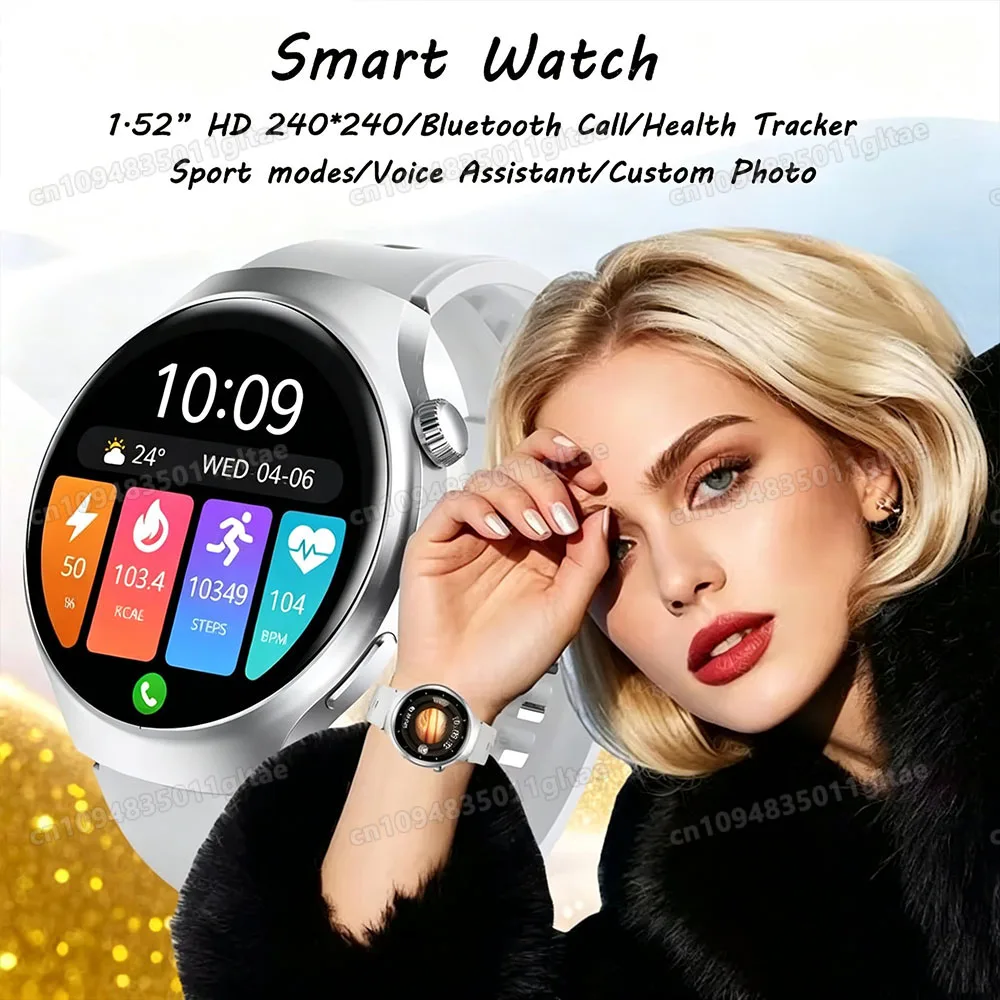 Smart Watch Men's HD AMOLED Display GPS Trajectory Bluetooth Call Health Heart Rate Smartwatch Sports 5ATM Waterproof Watch HT22