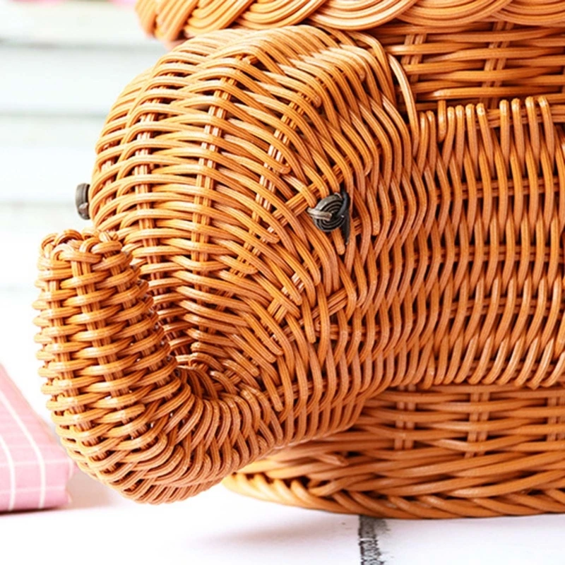 Cesta armazenamento elefante adorável elegante para decoração casa elegante portátil para roupas, brinquedos itens