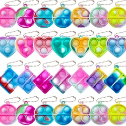 Porte-clés Mini Pop Fidget pour Enfants, Cadeaux de ixd'Anniversaire, Prix de Salle d'Irritation, Remplisseurs de Sac, Cadeaux PinMiGift, 20 Pièces