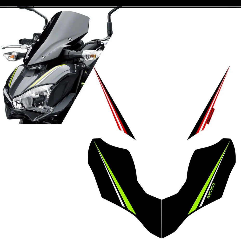 Decalcomanie degli adesivi per parafango carenatura anteriore moto per Kawasaki Z 900 Z900 2015-2021