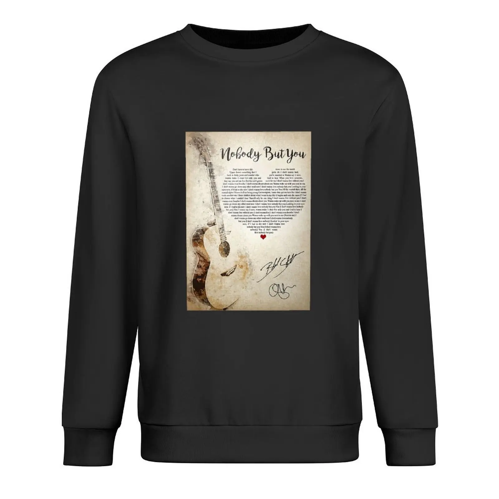 

Nobody But You Lyrics Blake Shelton Signature Poster Pullover men clothes autumn clothes hooded sweatshirt for men