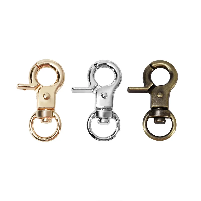 4Pcs Metal Snap Hook Trigger Lobster Clasps Clips Oval Ring Spring Gate Leather Craft Pet Leash Bag Strap Belt Webbing