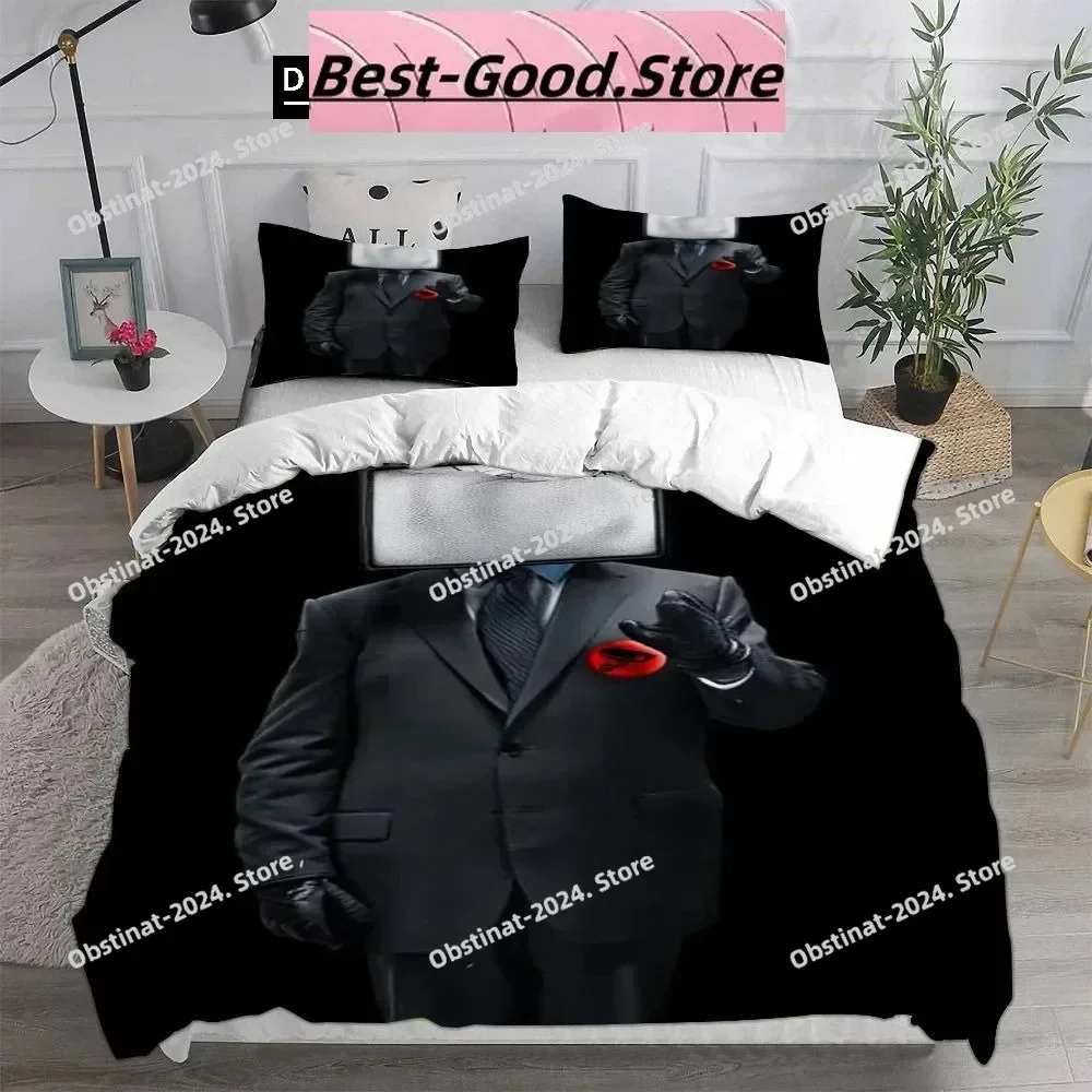 3D Fashion Game Skibidi Toilet Arale Bedding Set Print With Pillowcase Bed Duvet Cover Soft Single Double Queen Super King Size