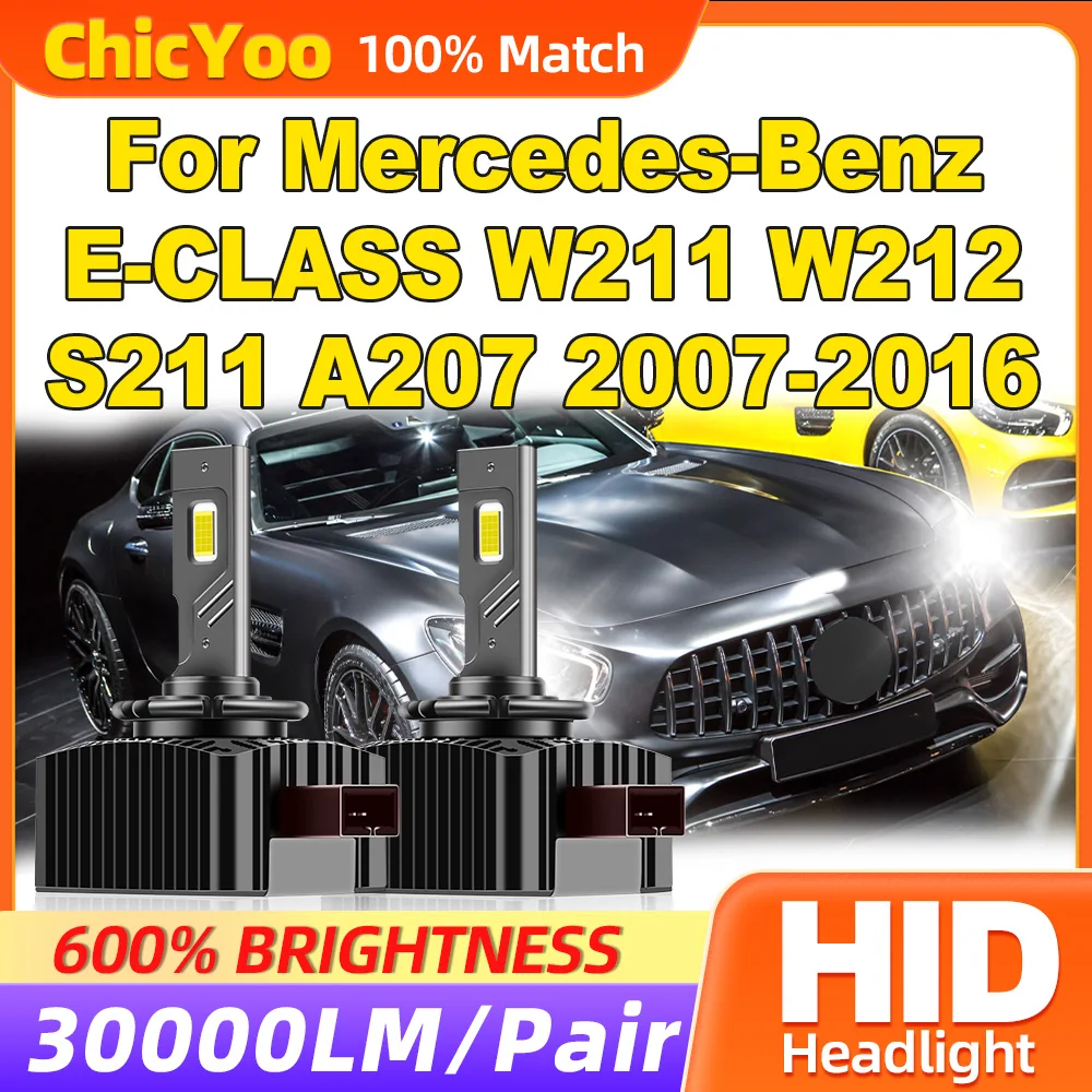 

30000LM Turbo Auto Lamps 120W HID Xenon Headlight Bulbs 6000K White 12V For MERCEDES-BENZ E-CLASS W211 W212 S211 A207 2007-2016