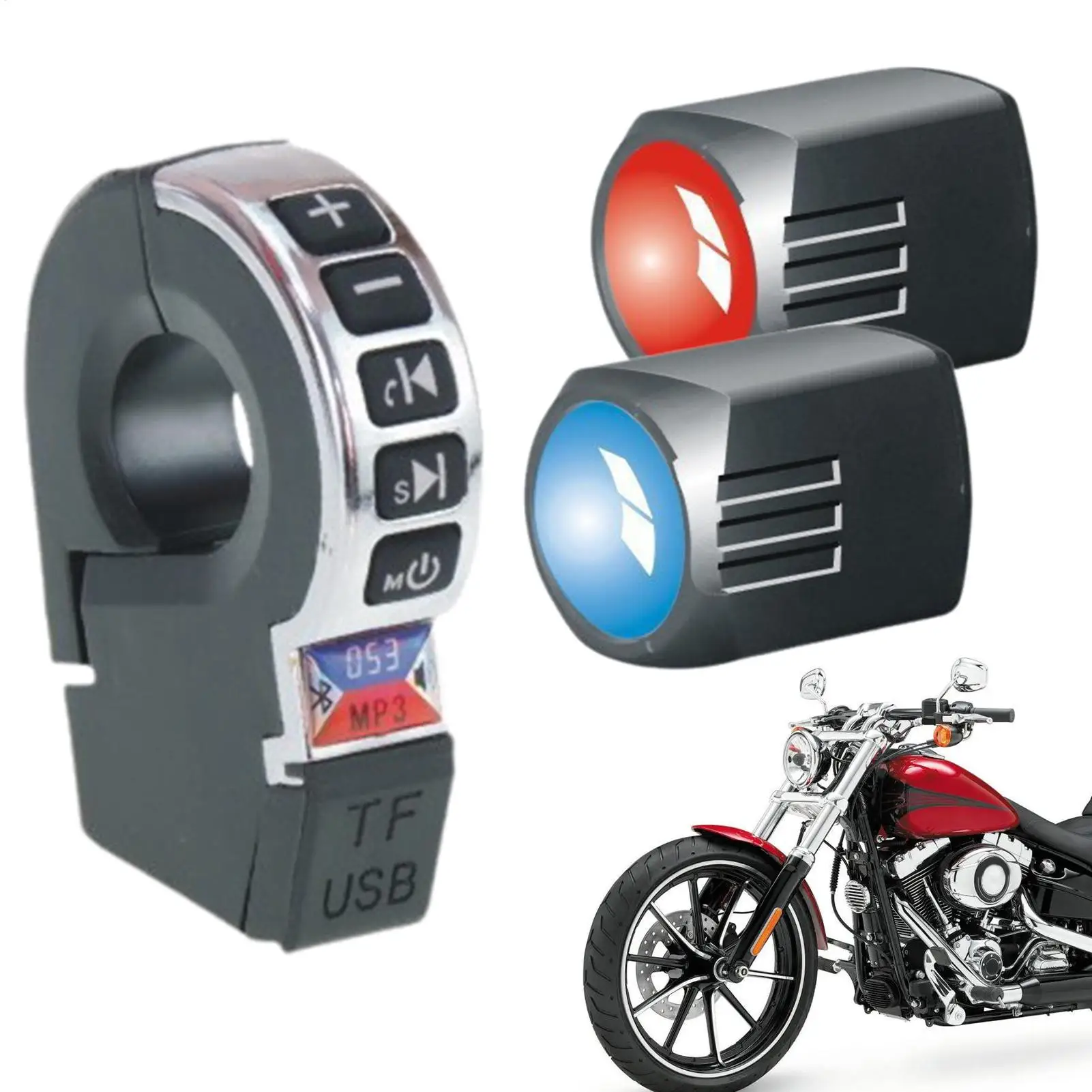 Motorcycle Stereo System Wireless Audio With Phone Charging Waterproof Moto Speaker For Scooter Bicycle Car Biking Cycling