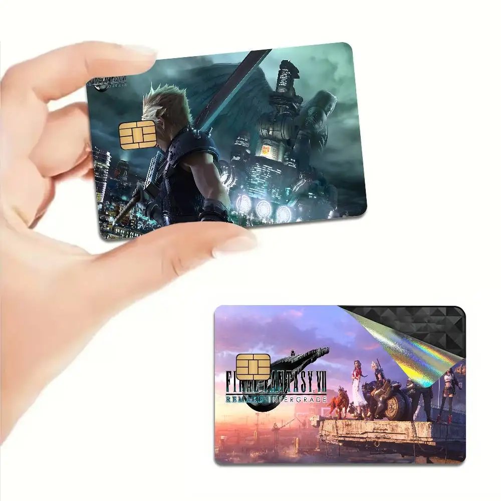 Classic F-Final Game F-Fantasy Credit Card Skin Stickers for VISA Bank Card Transportation Card Sticker Anti-scratch Women Gift