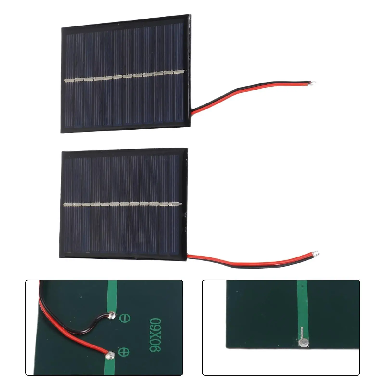6V Solar Panel Polycrystalline with 15CM Cable 0 6W Power Output for Outdoor Solar Solutions and For DIY Low Power Applications