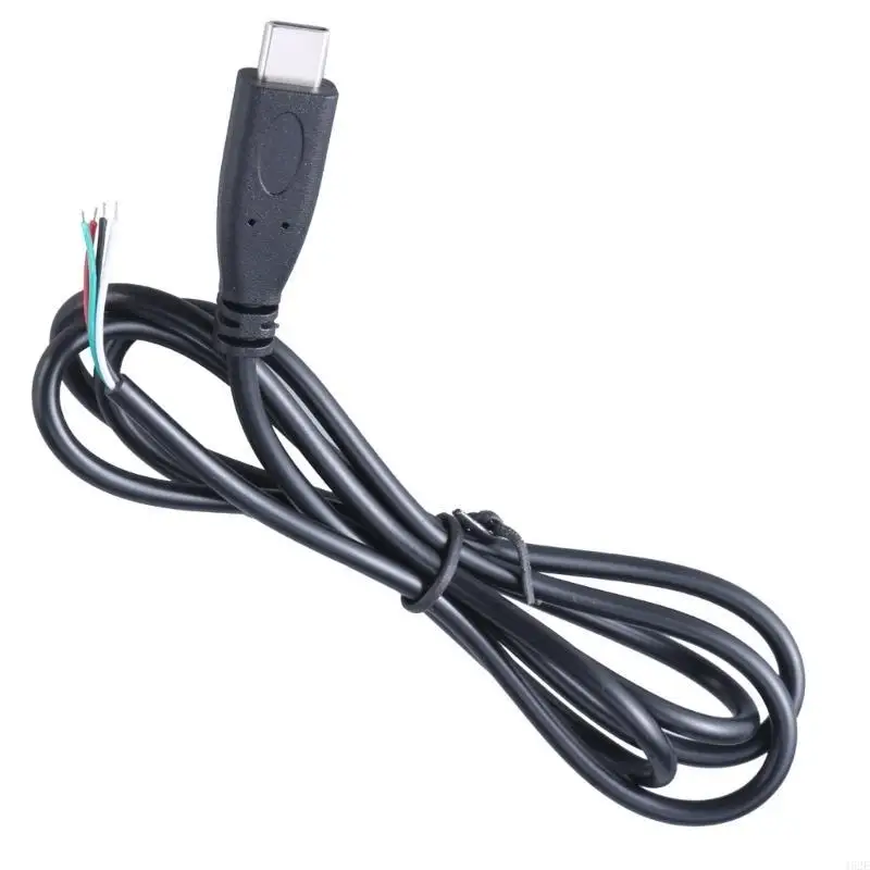 462E USB C Male to 4Pin Power Extension Cable Type C Open End Pigtail Cord 5V 3A for USB C Equipment LED Light Router Repair