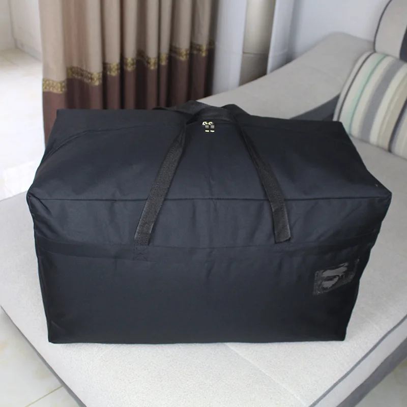 

Утолщенная ткань Оксфорд, черная, темно-синяя сумка для упаковки багажа, простая сумка для хранения домашней одежды, одеяло, большая вместительная сумка для упаковки для переезда