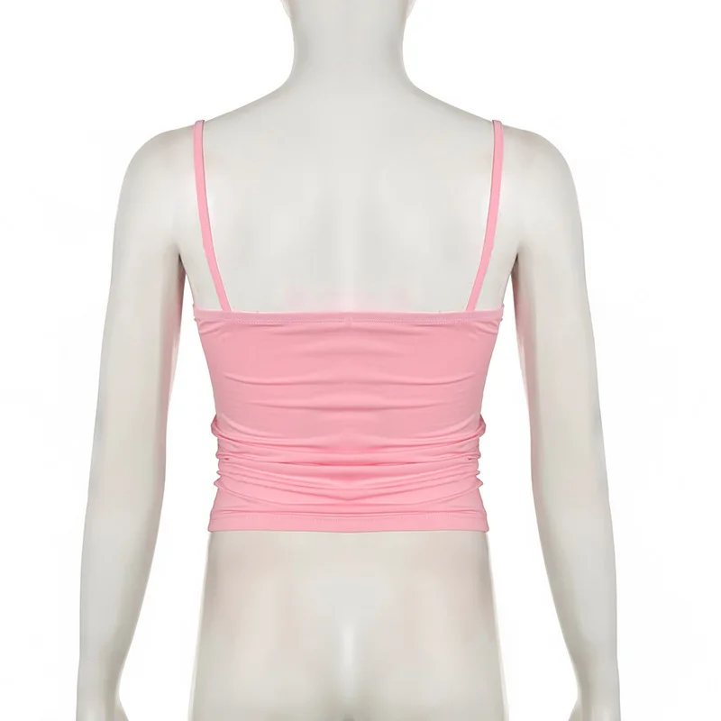 2026 Neues Sommer Y2K American Retro Spitzen-V-Ausschnitt-Trägertop – figurbetont und schlankmachend, kurzer Stil, „Spicy Girl“-Top, französisch schlicht und sexy – Detail 22