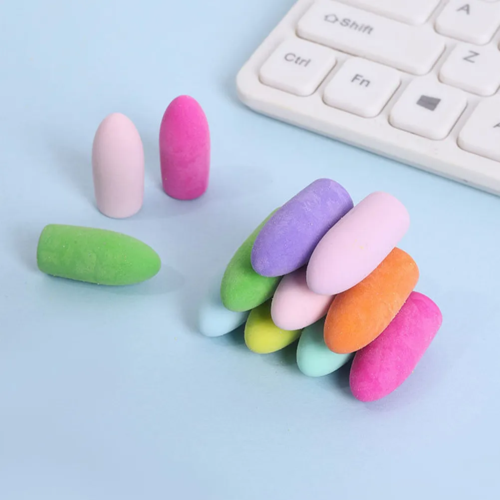 150Pcs Bullet Shape Erasers Pencil Eraser Caps Stylish Tpr Pencil Protectors Lightweight Portable Caps for Students Office