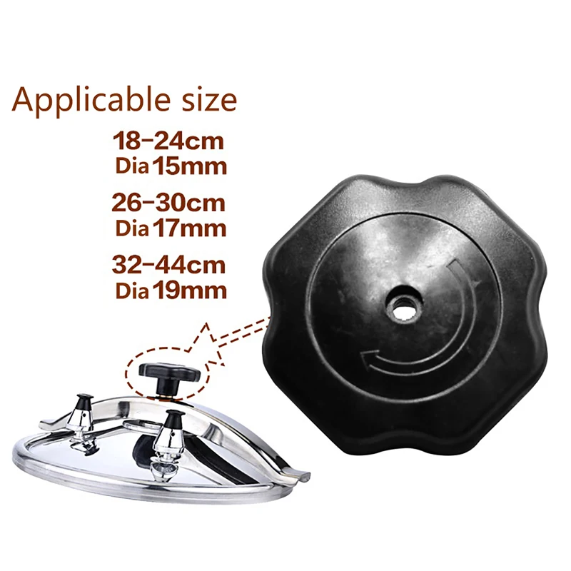 

15/17/19mm Pressure Cooker Handle Button Explosion-proof Spiral Cover Durable Cooker Lids Knob Replacement Kitchen Accessories