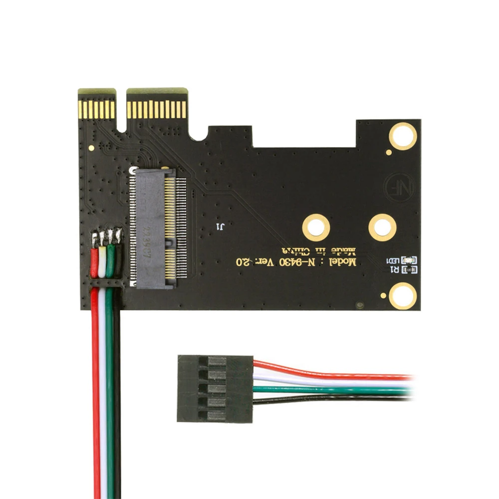 Wireless NGFF A/E-Key WiFi Card to PCI-E Express 1x Adapter for WLAN Wifi6 Wifi7 Bluetooth