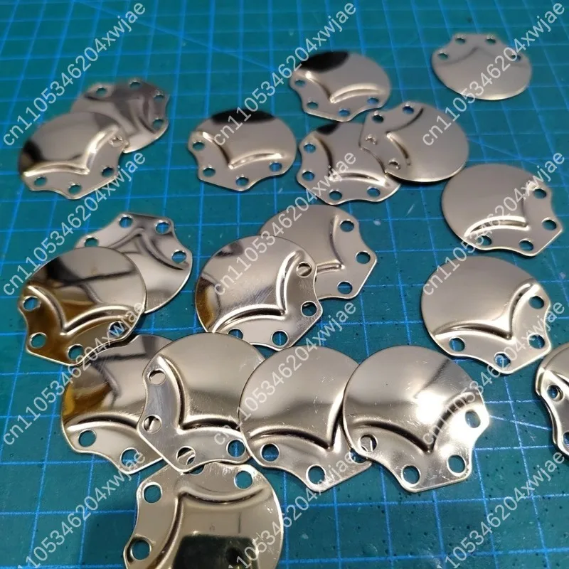 0.8mm Thick Metal Fish Scale Sheets 100 Pieces Titanium Coated Stainless Steel Armor DIY Decor Material