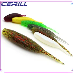 Lot 10 Cerill 90 mm 5 g Needle Tail Grub Floating Soft Fishing Lure Bait Jigging Wobblers Silicone Artificial Carp Bass Swimbait