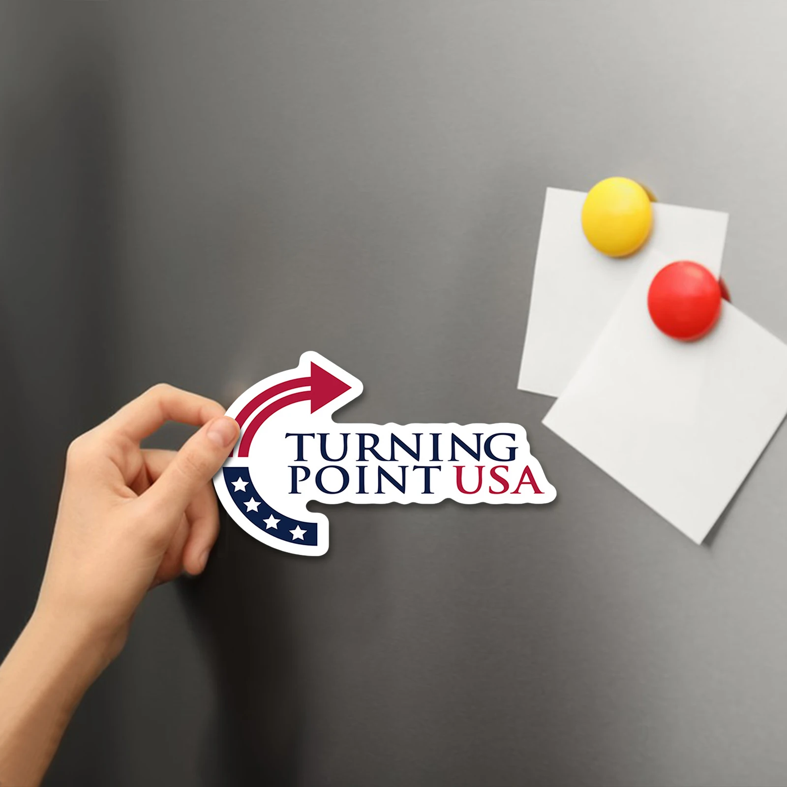 Turning Point USA Bumper Magnet Decal Removable 4x6In Magnetic Sticker Magnetic Sign for Truck SUV Van Bumper & Smooth Surface