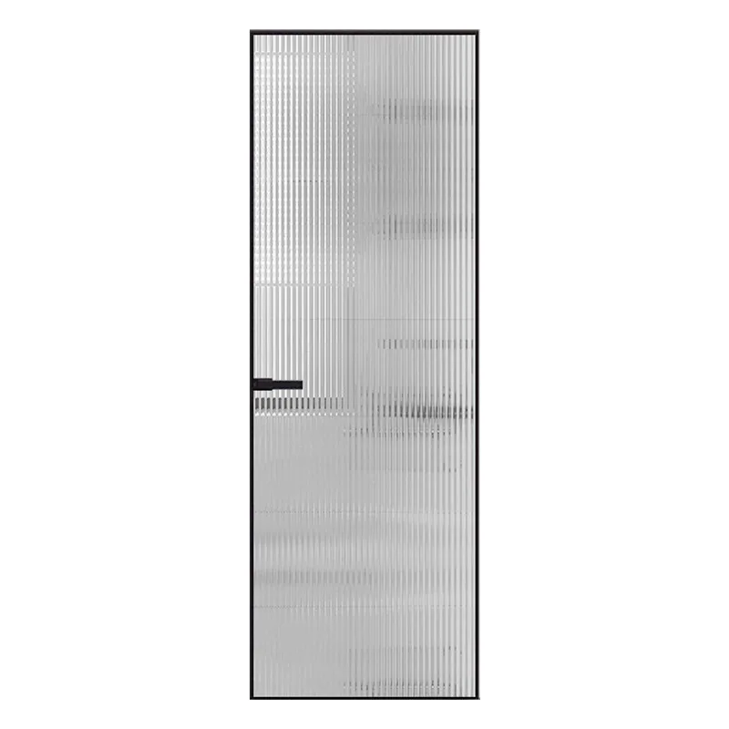 Light luxury simple Changhong glass door Minimalist narrow side bathroom door Internet celebrity bathroom door Aluminum