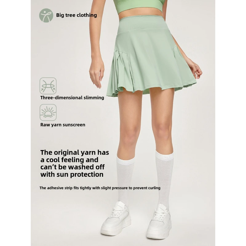 

Женская крутая спортивная короткая юбка из двух предметов с защитой от воздействия, 2022, теннисная юбка для бадминтона, йоги, быстросохнущая, дышащая для тренировок