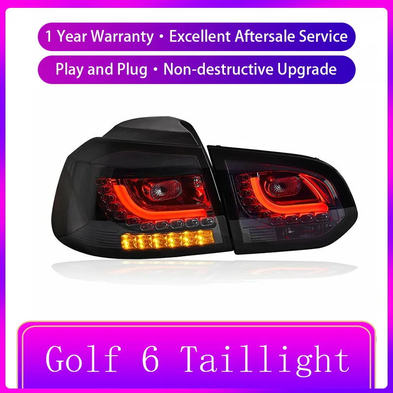 Car Accessories Lamp For Volkswagen VW Golf 6 2010-2012 Golf6 Tail Light LED Turn Signal DRL Dynamic Taillight Reverse Auto Tool