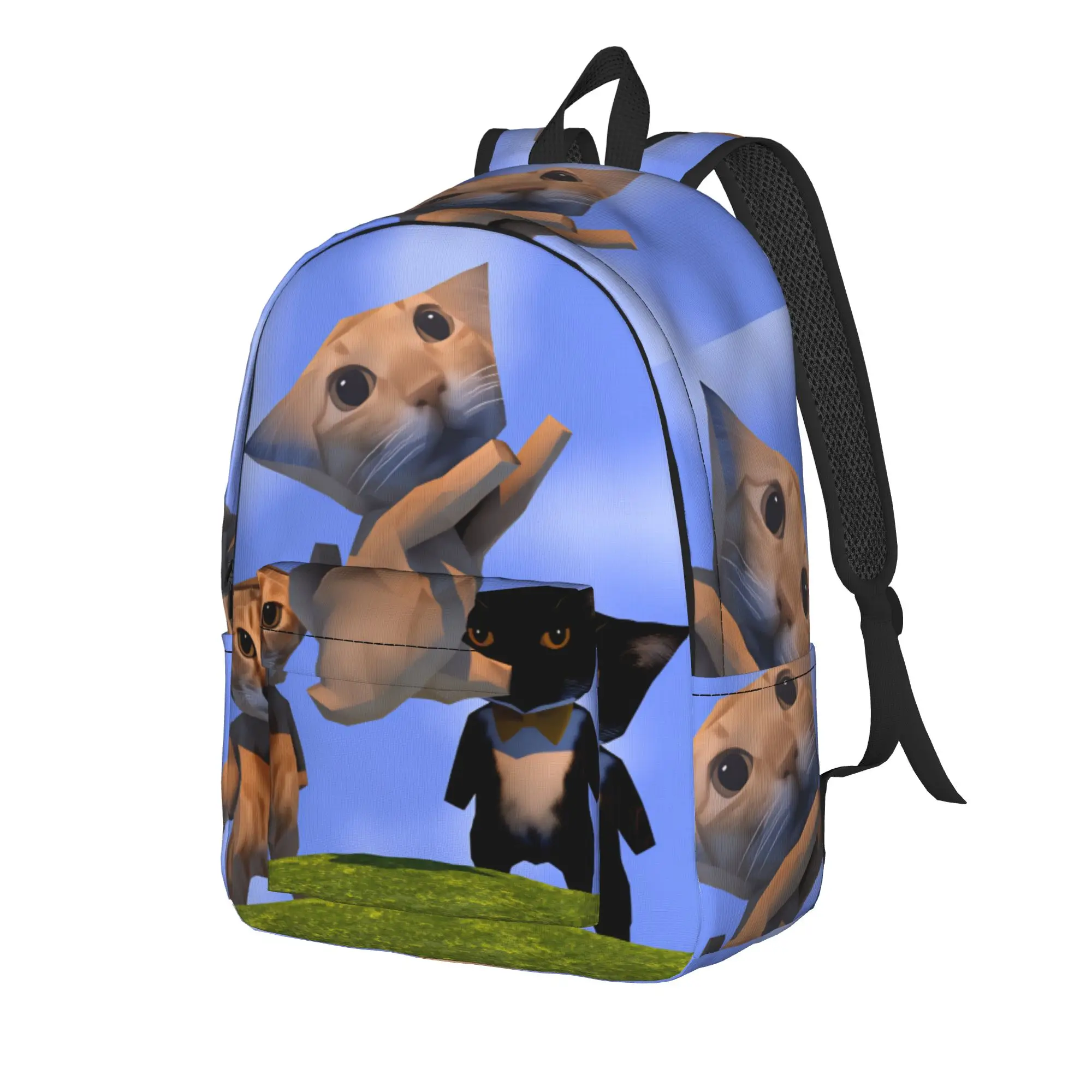 Amigotte Toto~ Meow Meow Dancing Cats Meowl Cat Backpack  Cute Backpacks Male Camping Lightweight School Bags Design Rucksack