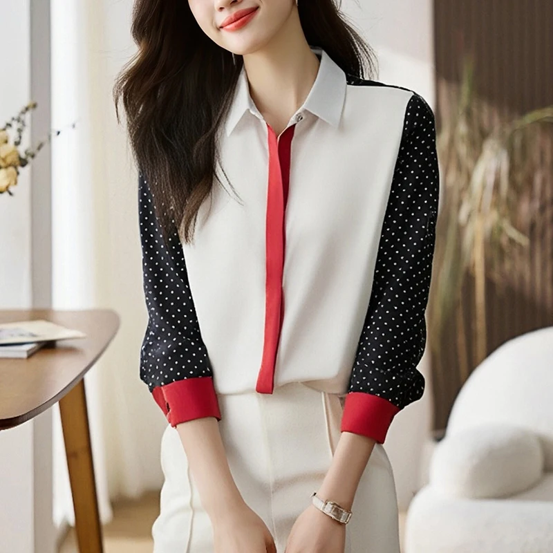 New elegant Women's Blouses ladies shirts Blusas Mujer Long Sleeve Shirts causal Tops