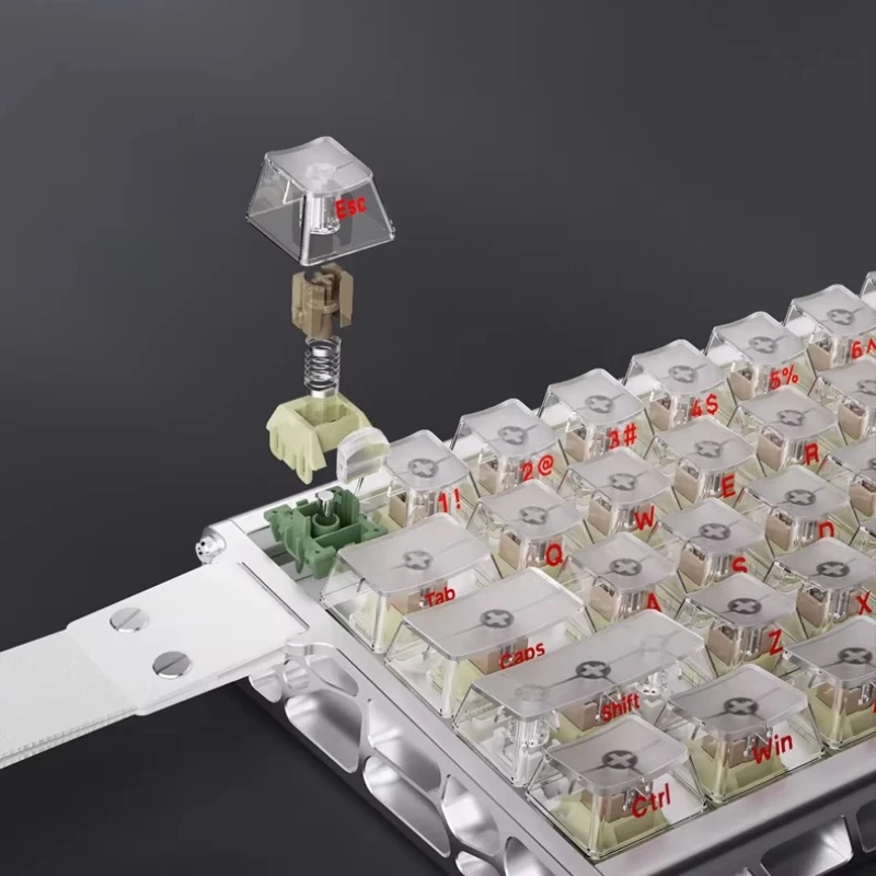 

Механическая клавиатура Ajazz ALUX60 из алюминия с ЧПУ, с магнитными переключателями, кастомизируемая, с возможностью горячей замены, для киберспорта (FPS/Valorant), проводная игровая клавиатура